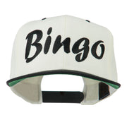 Bingo Embroidered Flat Bill Cap