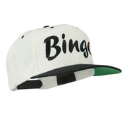 Bingo Embroidered Flat Bill Cap