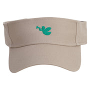 Christmas Angel Embroidered Cotton Twill Sun Visor - Khaki OSFM