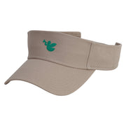 Christmas Angel Embroidered Cotton Twill Sun Visor - Khaki OSFM