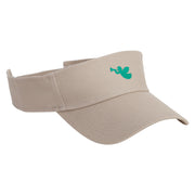 Christmas Angel Embroidered Cotton Twill Sun Visor - Khaki OSFM