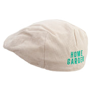 Home Garden Embroidered Men's Linen Ivy Cap - Khaki S-M