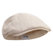 Home Garden Embroidered Men's Linen Ivy Cap - Khaki S-M