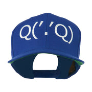 Boxing Face Emoticon Embroidered Snapback Cap