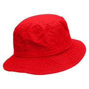 Fishing on Boat Unisex Multipurpose Crushable Cotton Twill Bucket Hat - Red