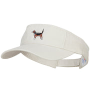 Beagle Dog Embroidered Pro Style Cotton Washed Visor