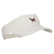 Beagle Dog Embroidered Pro Style Cotton Washed Visor