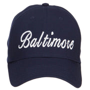 City of Baltimore Embroidered Cotton Cap