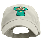 Green Top Hat Low Profile Washed Cap - White OSFM