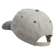 US Space Rocket Force Embroidered Pigment Dyed Wash Cap - Beige-Black OSFM