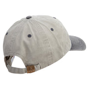 US Space Rocket Force Embroidered Pigment Dyed Wash Cap - Beige-Black OSFM