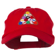 Balls Pool Rack Embroidered Low Profile Washed Cap