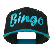 Bingo Embroidered Flat Bill Cap