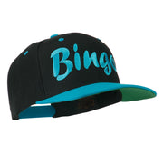 Bingo Embroidered Flat Bill Cap