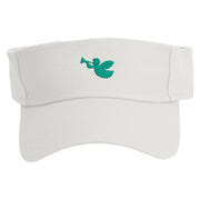 Christmas Angel Embroidered Cotton Twill Sun Visor - White OSFM