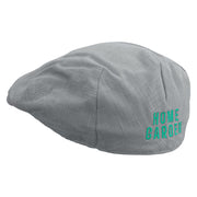 Home Garden Embroidered Men's Linen Ivy Cap - Slate S-M