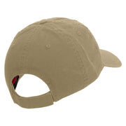 Colorful Yes Logo Embroidered Garment Washed Cotton Twill Cap - Khaki OSFM