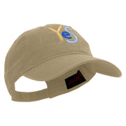 Colorful Yes Logo Embroidered Garment Washed Cotton Twill Cap - Khaki OSFM