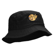 Ok Emoji Embroidered Bucket Hat - Black OSFM