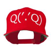 Boxing Face Emoticon Embroidered Snapback Cap