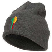 Benin Flag Map Embroidered Long Beanie