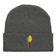 Benin Flag Map Embroidered Long Beanie