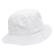 Fishing on Boat Unisex Multipurpose Crushable Cotton Twill Bucket Hat - White