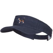 Beagle Dog Embroidered Pro Style Cotton Washed Visor