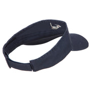 Beagle Dog Embroidered Pro Style Cotton Washed Visor