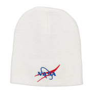 NASA Logo Embroidered Short Beanie