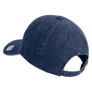 4th Marine Division Veteran Embroidered Washed Solid Pigment Dyed Cotton Twill Brass Buckle Cap - Navy OSFM