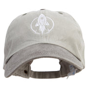 US Space Rocket Force Embroidered Pigment Dyed Wash Cap - Beige-Brown OSFM