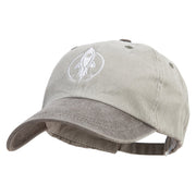 US Space Rocket Force Embroidered Pigment Dyed Wash Cap - Beige-Brown OSFM