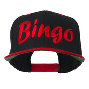 Bingo Embroidered Flat Bill Cap