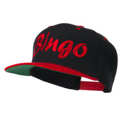 Bingo Embroidered Flat Bill Cap