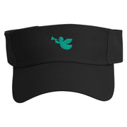 Christmas Angel Embroidered Cotton Twill Sun Visor - Black OSFM