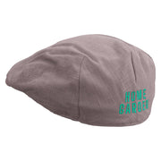 Home Garden Embroidered Men's Linen Ivy Cap - Charcoal S-M