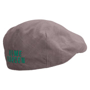 Home Garden Embroidered Men's Linen Ivy Cap - Charcoal S-M