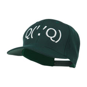 Boxing Face Emoticon Embroidered Snapback Cap