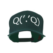 Boxing Face Emoticon Embroidered Snapback Cap