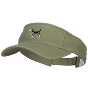 Beagle Dog Embroidered Pro Style Cotton Washed Visor