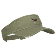 Beagle Dog Embroidered Pro Style Cotton Washed Visor