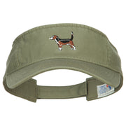 Beagle Dog Embroidered Pro Style Cotton Washed Visor