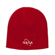 NASA Logo Embroidered Short Beanie