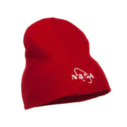 NASA Logo Embroidered Short Beanie