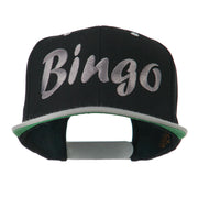 Bingo Embroidered Flat Bill Cap