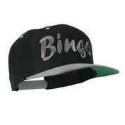 Bingo Embroidered Flat Bill Cap