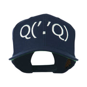 Boxing Face Emoticon Embroidered Snapback Cap