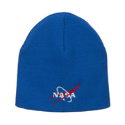 NASA Logo Embroidered Short Beanie