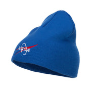 NASA Logo Embroidered Short Beanie